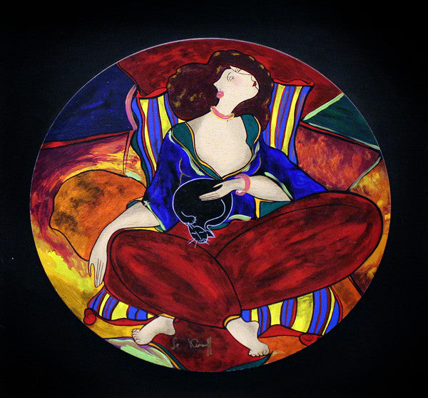 Femme Au Chat by Linda Le Kinff, 1998 serigraph