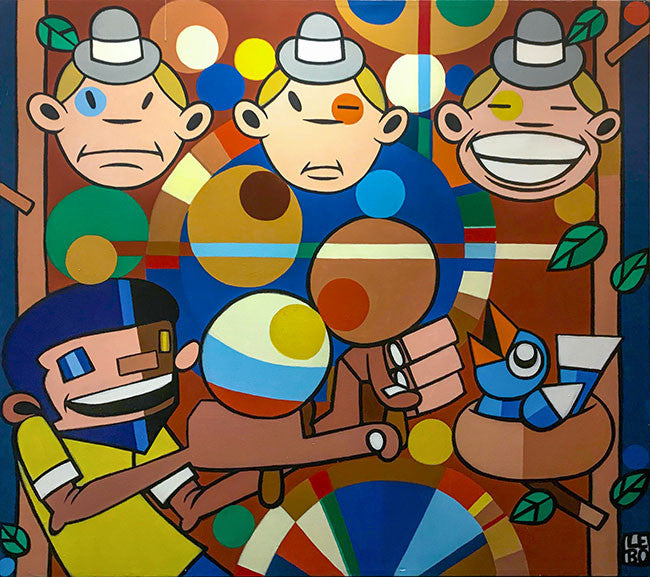 Rock It to De Riddim by Lebo (David Le Betard) by Artists Misc., acrylic on canvas