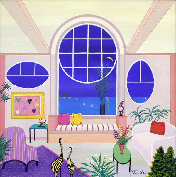 Pink Interior by Fanch Ledan, acrylic on canvas