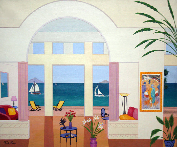 Salon in San Remo by Franch Ledan, 2007 acrylic on canvas