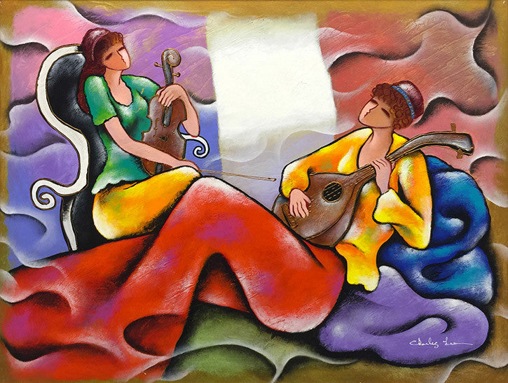 Music Melody by Charles Lee by Artists Misc., acrylic on canvas — detail 2