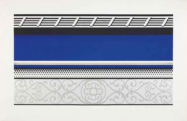Entablature V by Roy Lichtenstein, 1976 screenprint, lithograph and collage with embossing