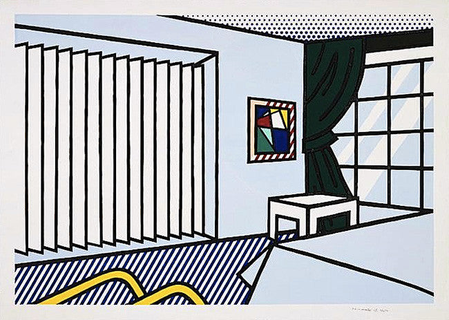 Bedroom by Roy Lichtenstein, 1991 woodcut & screenprint on museum board