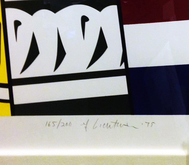 Bicentennial Print by Roy Lichtenstein, 1975 lithograph — detail 2