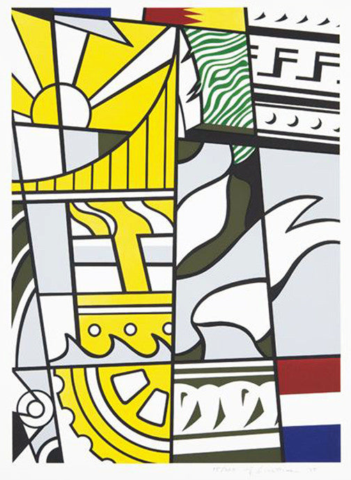 Bicentennial Print by Roy Lichtenstein, 1975 lithograph