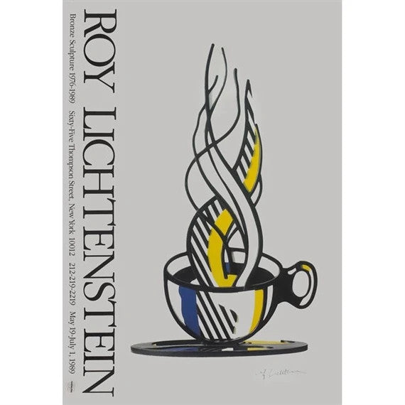 Cup & Saucer by Roy Lichtenstein, 1989 poster