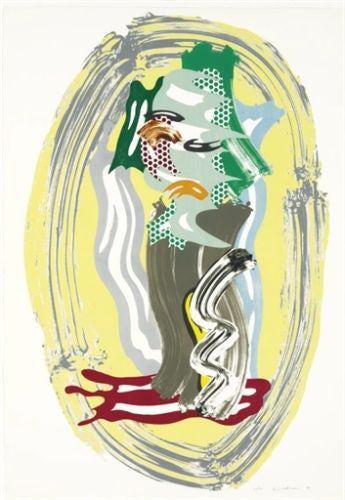 Green Face by Roy Lichtenstein, 1989 lithograph waxtype, woodcut and screenprint in colors