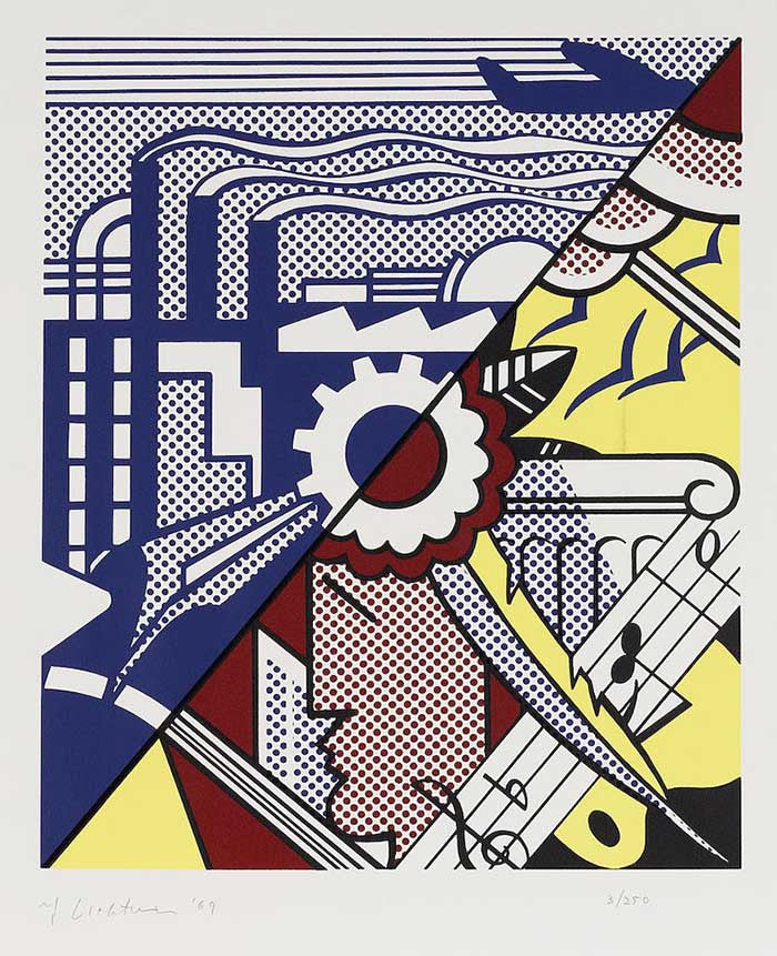 Industry and the Arts II by Roy Lichtenstein, 1969 screenprint