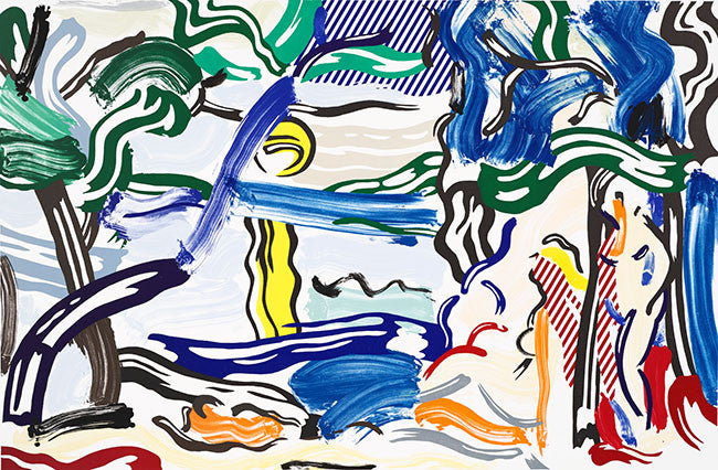 Moonscape by Roy Lichtenstein, 1985 lithograph
