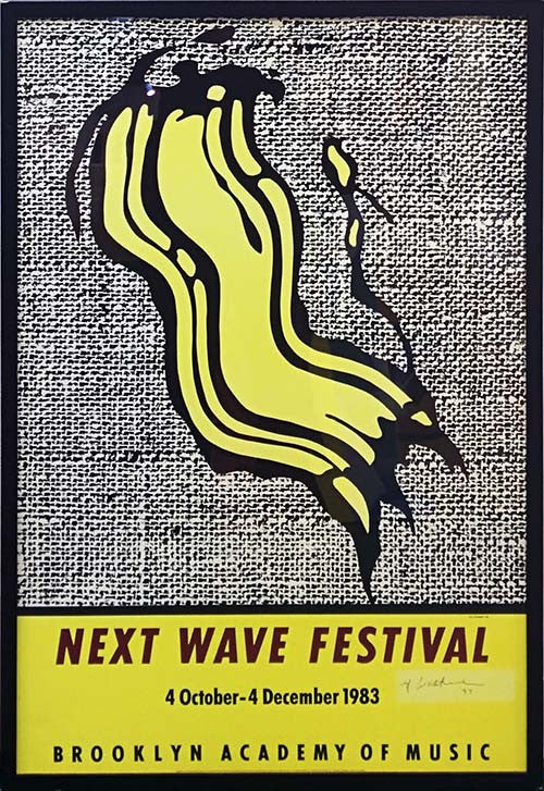 Next Wave Festival Poster (Signed) by Roy Lichtenstein, 1983 offset lithograph