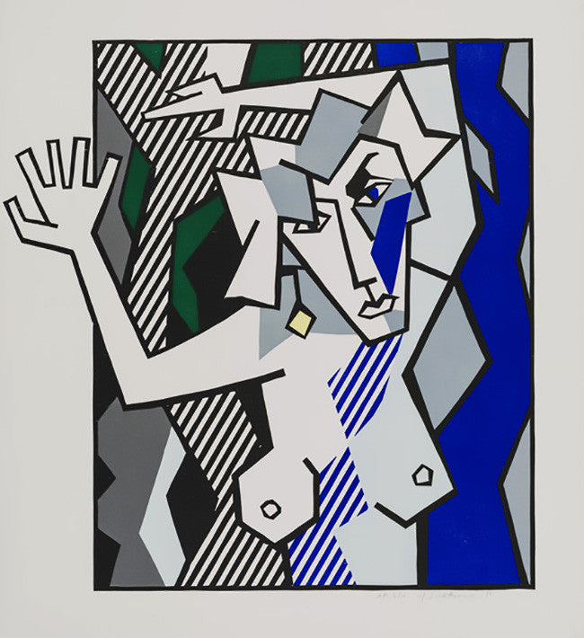 Nude in the Woods by Roy Lichtenstein, 1980 woodcut