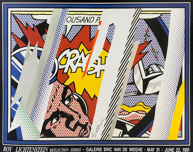 Reflection on Crash by Roy Lichtenstein, 1991 lithograph