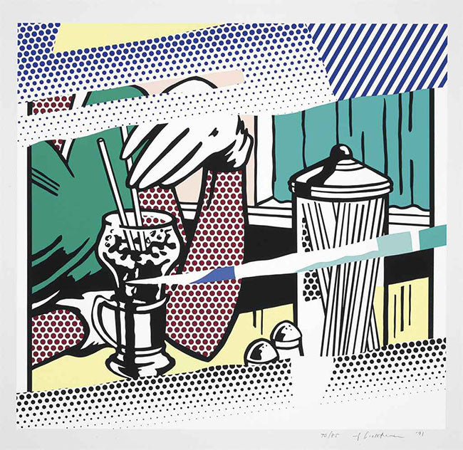 Reflections on Soda Fountain by Roy Lichtenstein, 1991 screenprint