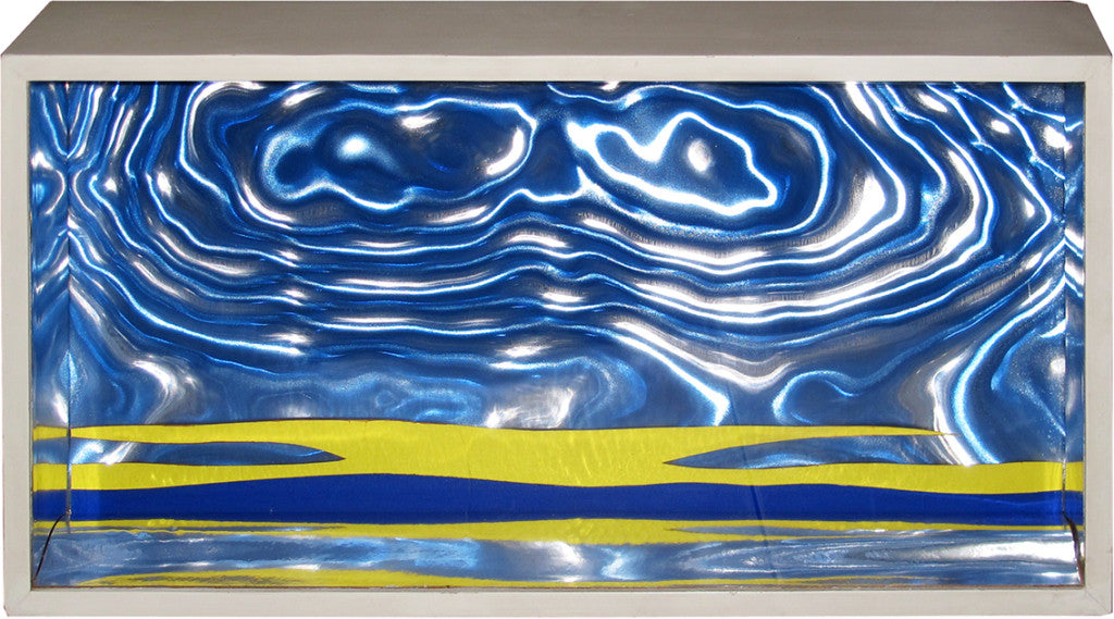 Seascape II from Collection 65 (C.40) by Roy Lichtenstein, 1974 screenprint and die-cut collage on blue rowlux