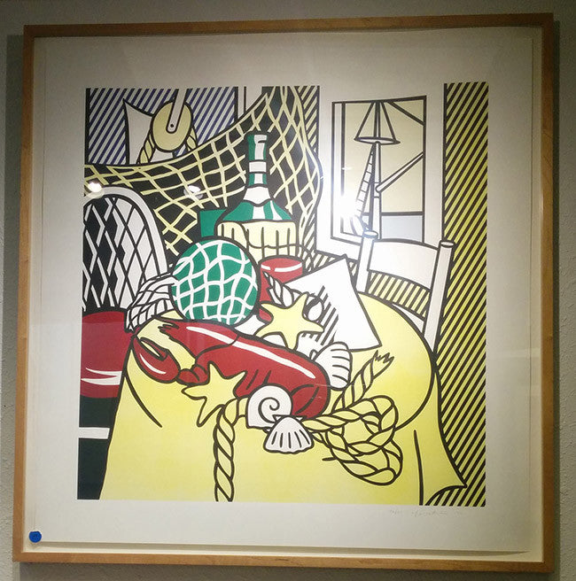 Still Life with Lobster by Roy Lichtenstein, 1974 lithograph & screenprint on Rives BFK paper — detail 2