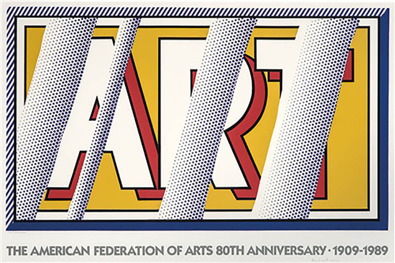 Art: the American Federation of Arts 80TH Anniversary by Roy Lichtenstein, 1989 screen print