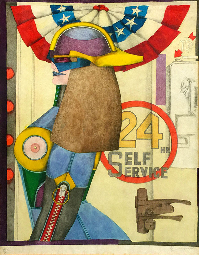 24 Hr Service by Richard Lindner, 1971 lithograph