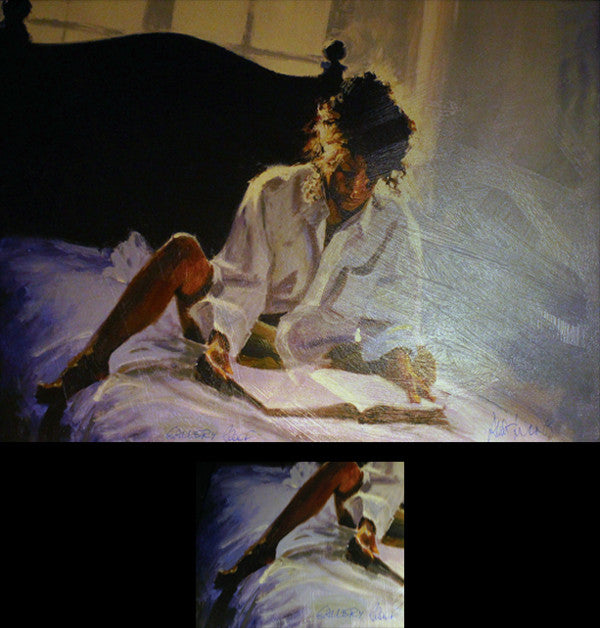 Backlight to a Good Book by Aldo Luongo, giclee on canvas