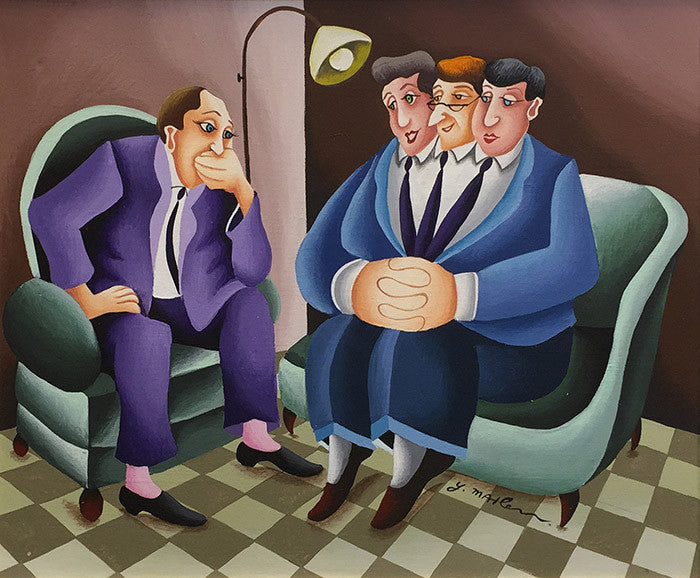 Consultation by Yuval Mahler, acrylic on canvas