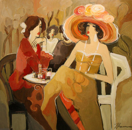 Espresso Retreat I by Isaac Maimon, oil on canva