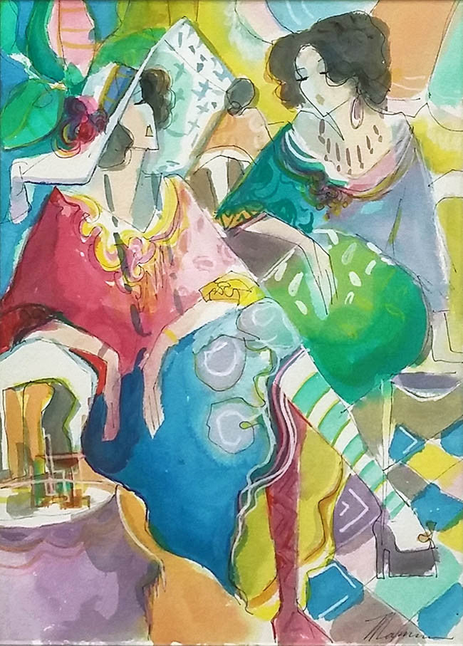 Untitled III by Isaac Maimon, acrylic on paper