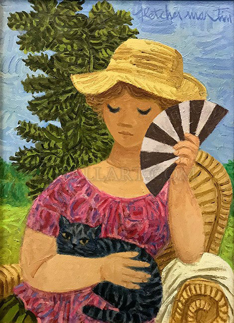 The Spectator by Fletcher Martin by Artists Misc., oil & masonite on canvas