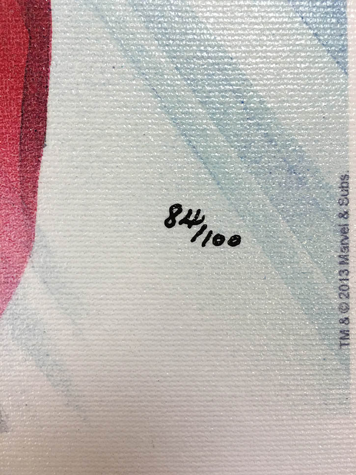 Captain America #34 by Marvel, giclee on canvas — detail 3