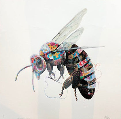 No Strings Attached - Rainbow by Louis Masai by Artists Misc., 2017 unique hand painted 23 color screenprint — detail 2