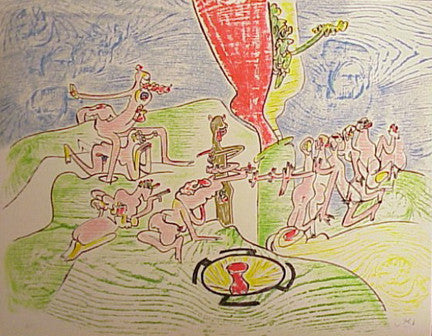 Or Dur or Aison by Roberto Matta, lithograph