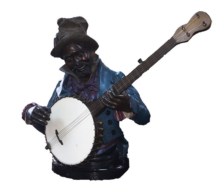 Guitar Player by a Matthews by Artists Misc., bronze