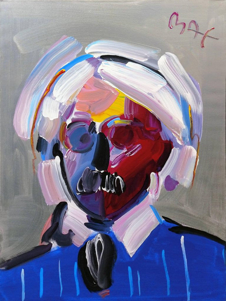 ANDY WITH MUSTACHE (1998) BY PETER MAX