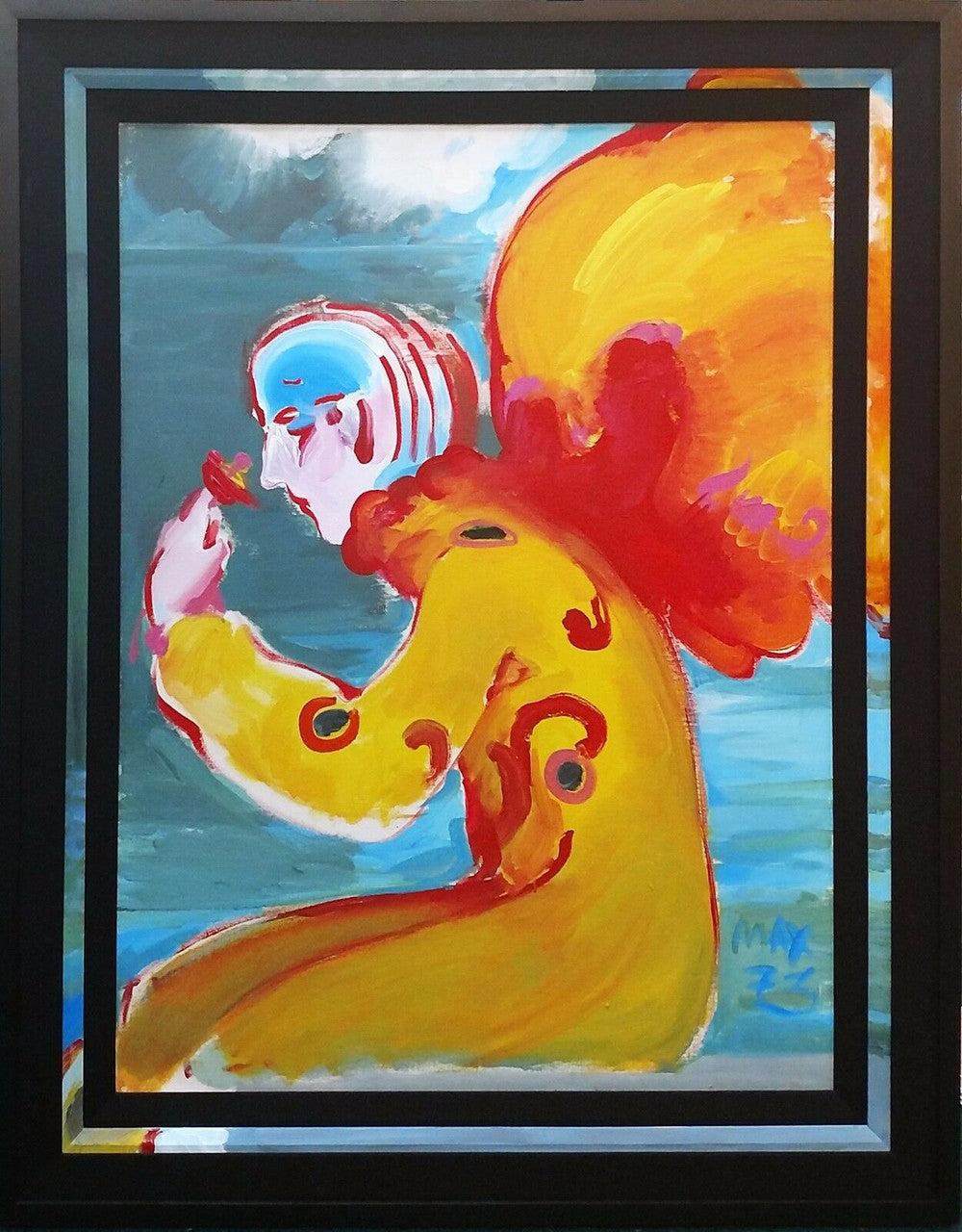 Angel (Original) by Peter Max, 1978 acrylic on canvas