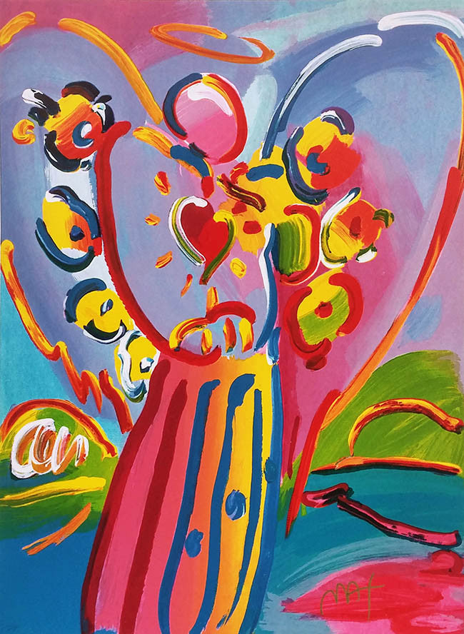 ANGEL WITH HEART IV BY PETER MAX