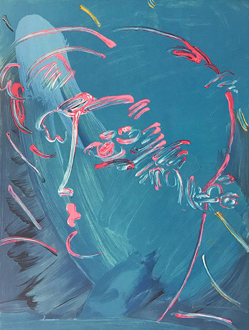 BLUE PROFILE BY PETER MAX
