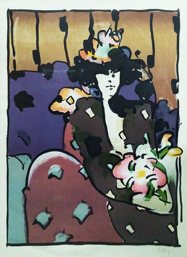 Brown Lady I by Peter Max, 1973 serigraph — detail 2