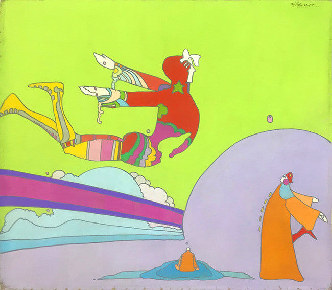 His Birthday (Original) by Peter Max, 1979 acrylic on canvas