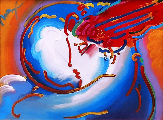 I Love the World (Mixed Media) by Peter Max, mixed media on paper