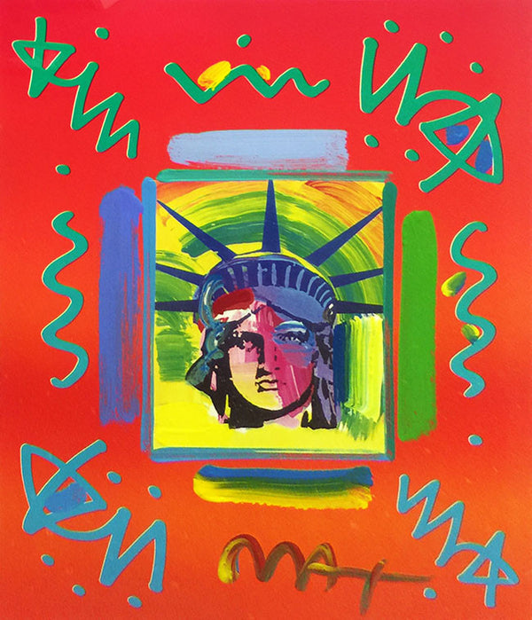 LIBERTY HEAD II (OVERPAINT) BY PETER MAX