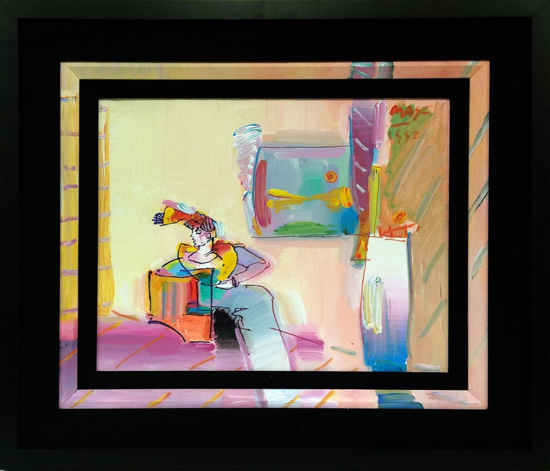 LIVING ROOM WOMAN (ORIGINAL) BY PETER MAX
