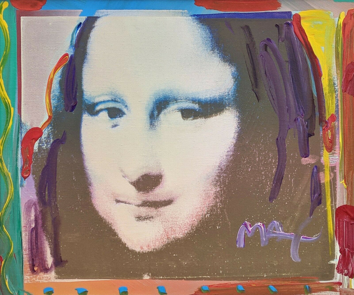 Mona Lisa (Original) by Peter Max, 1995 acrylic & silkscreen on canvas — detail 2