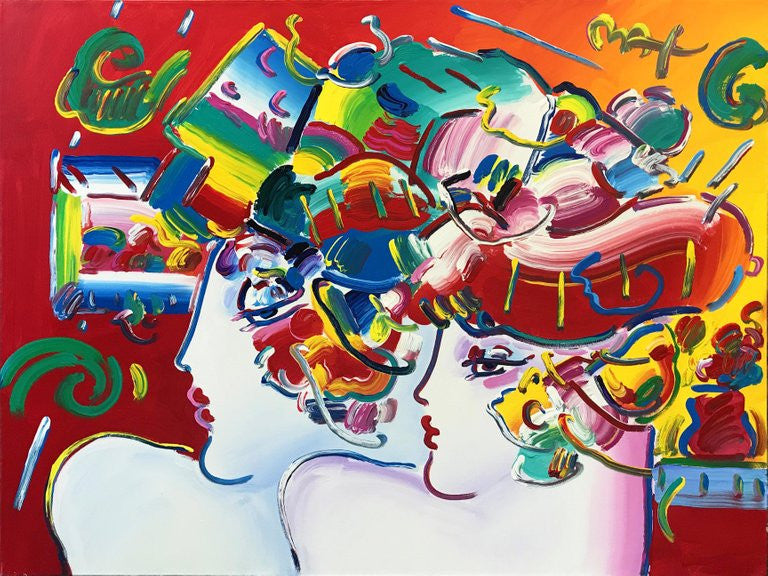Mondrian Ladies (Original) by Peter Max, 2003 acrylic on canvas