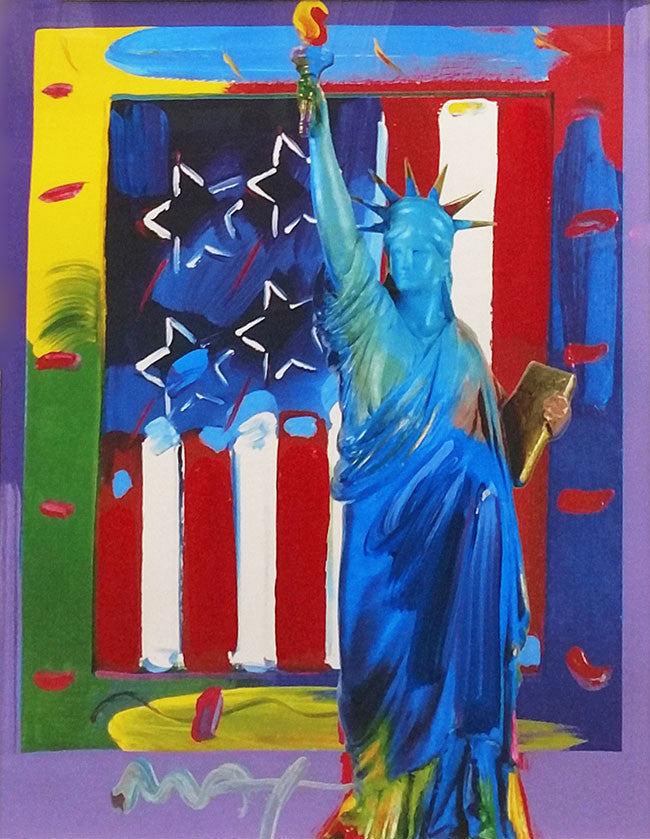 PATRIOTIC SERIES: FULL LIBERTY WITH FLAG BY PETER MAX