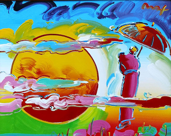 SAGE WITH UMBRELLA BY PETER MAX