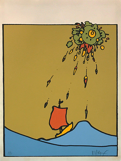 Sailboat 1 by Peter Max, 1974 serigraph