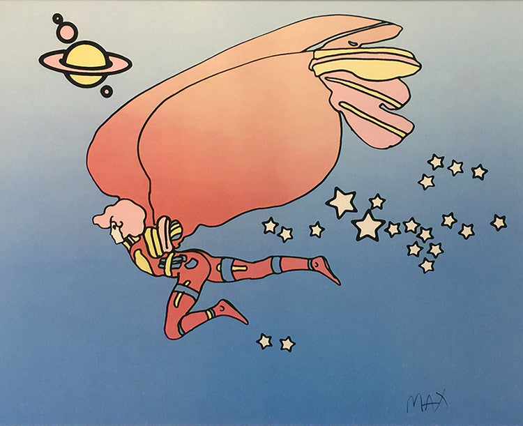 Saturn's Messenger (1970'S) by Peter Max, 1972 silkscreen in colors