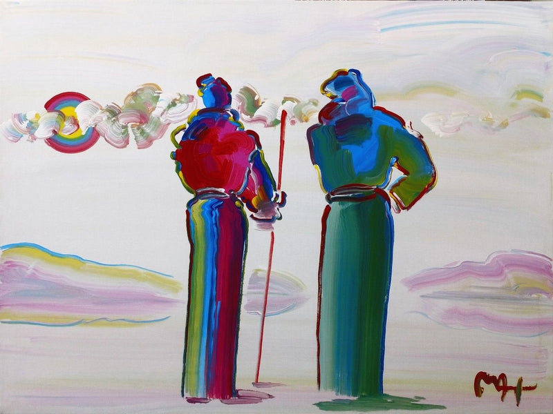 Two Sages 2002 by Peter Max, 2002 acrylic on canvas