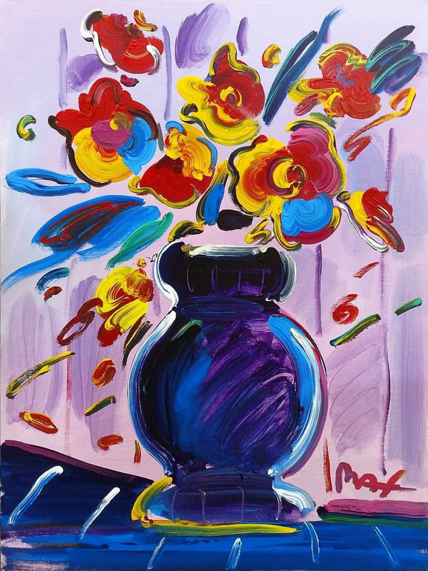 VASE OF FLOWERS 2000 BY PETER MAX