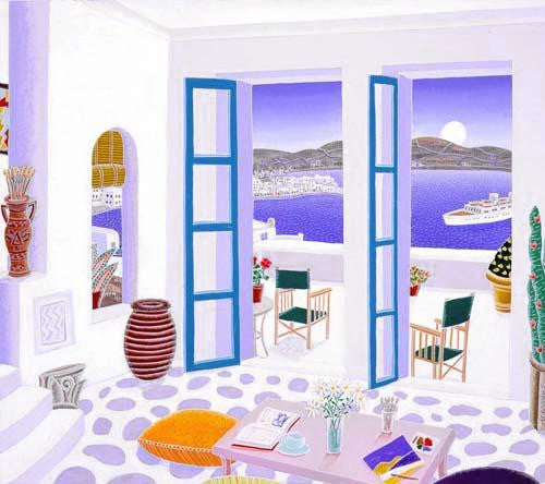 Aegean Paradise by Thomas Mcknight, 1993 screen print