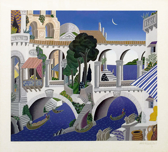 Classical Bridge by Thomas Mcknight, 1992 serigraph