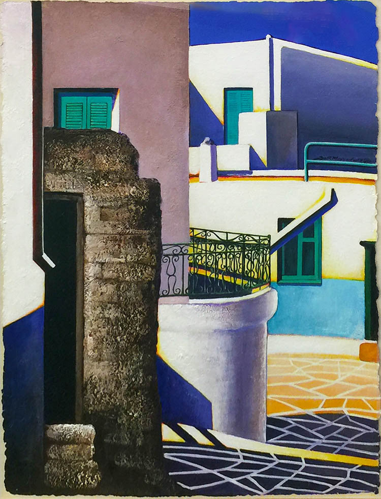 Rooftop Balcony by Igor Medvedev by Artists Misc., oil on paper